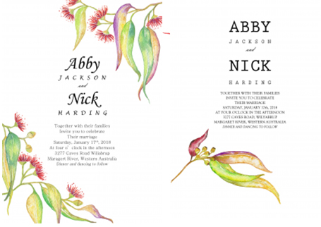 Watercolour Weddings stationery, Illustrations by Mieke